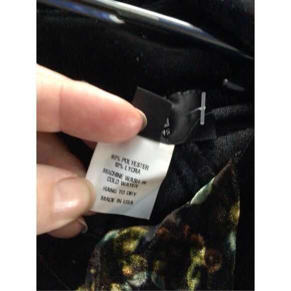 Vintage 90’s BENDIGO IMPRESSIONS VELVET Dress Size Small Funky Maxi Black Multi - Picture 11 of 16